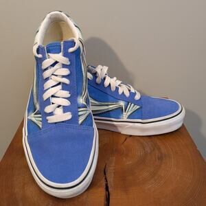 Vans Old Skool Blue Airbrush Limited Edition Skate Shoes Classic - Size 5.5M7W